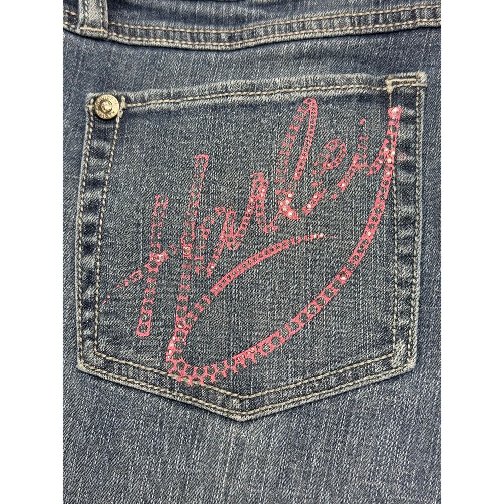 Harley Davidson Women's Bootcut Blue Denim Jeans - Size 14 (34x28) *READ** - Picture 6 of 9